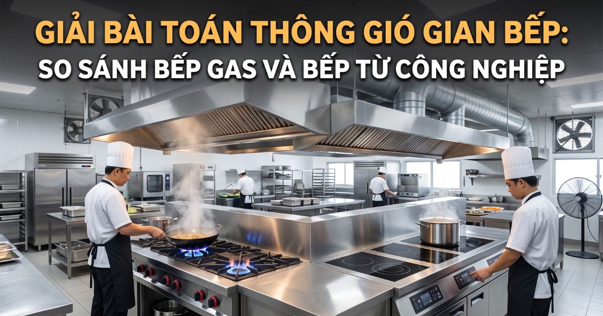 So sánh bếp gas công nghiệp và bếp từ công nghiệp